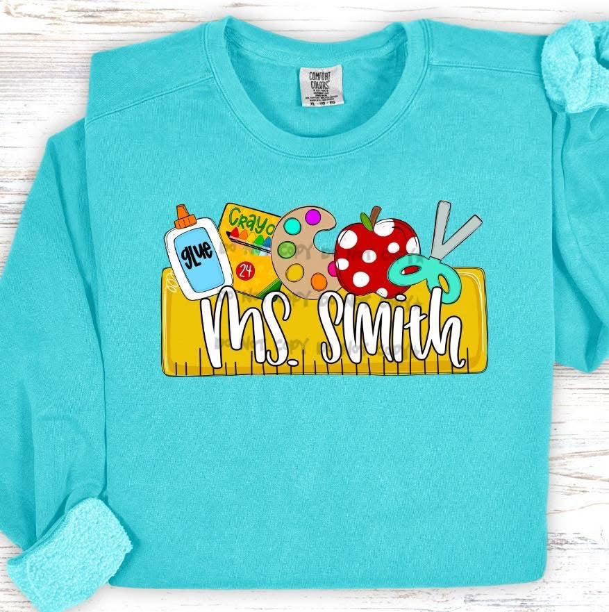 School Grade Custom Name Comfort Color T-Shirt