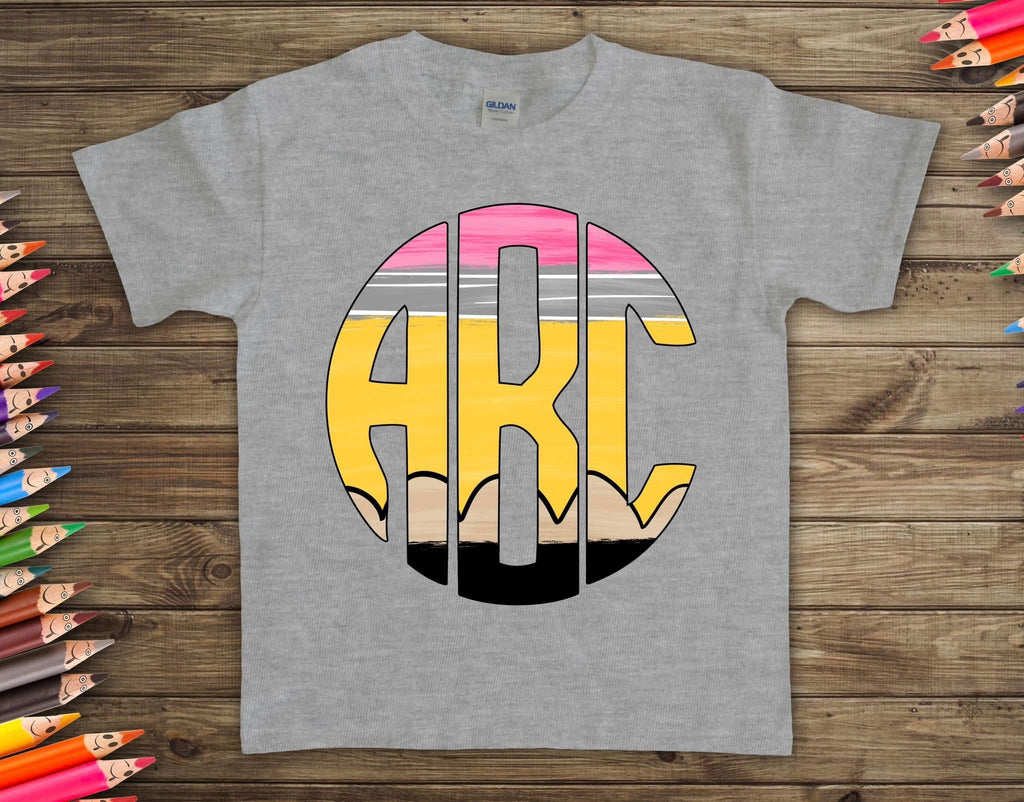 Pencil Monogram Comfort Color T-Shirt