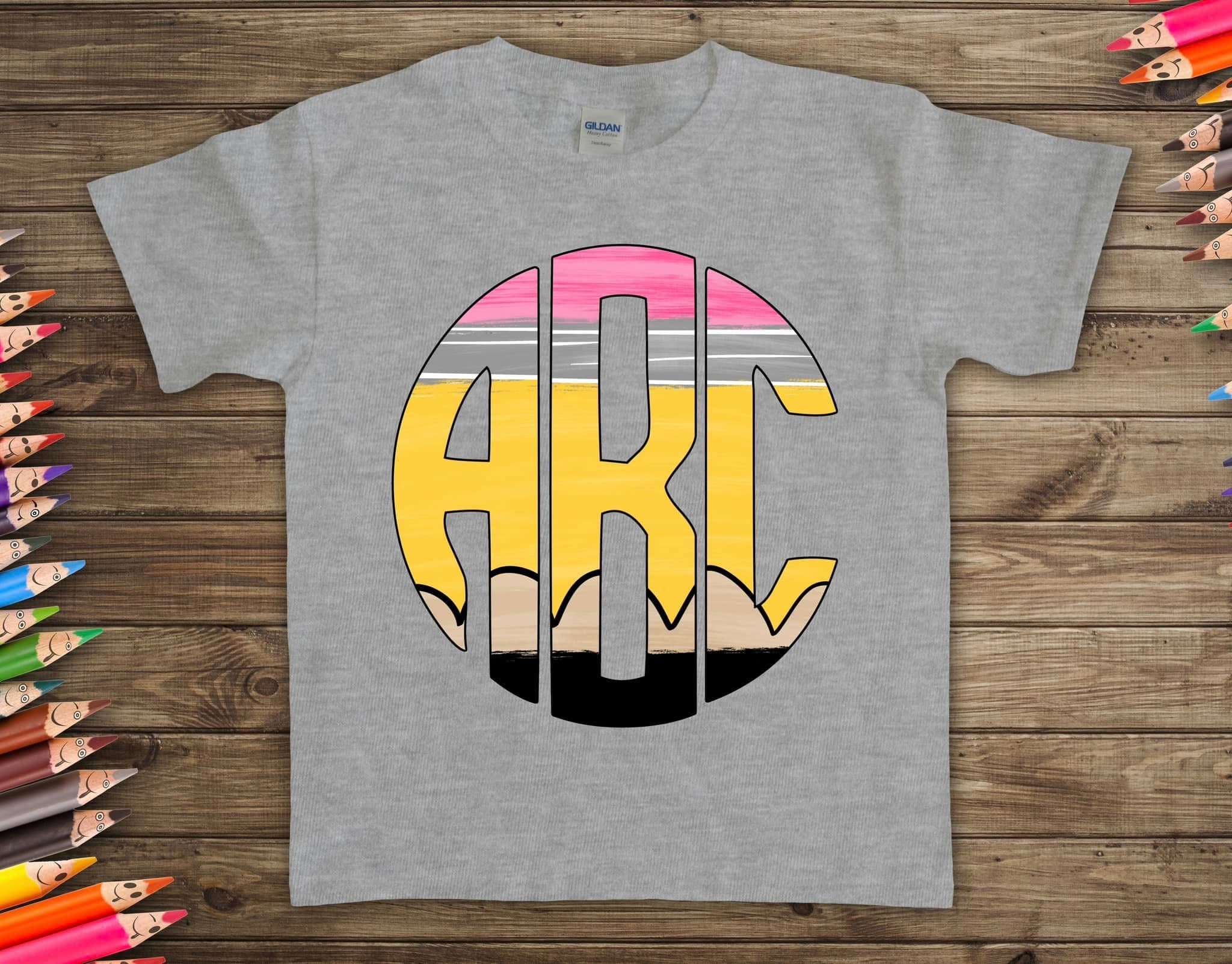 Pencil Monogram Comfort Color T-Shirt