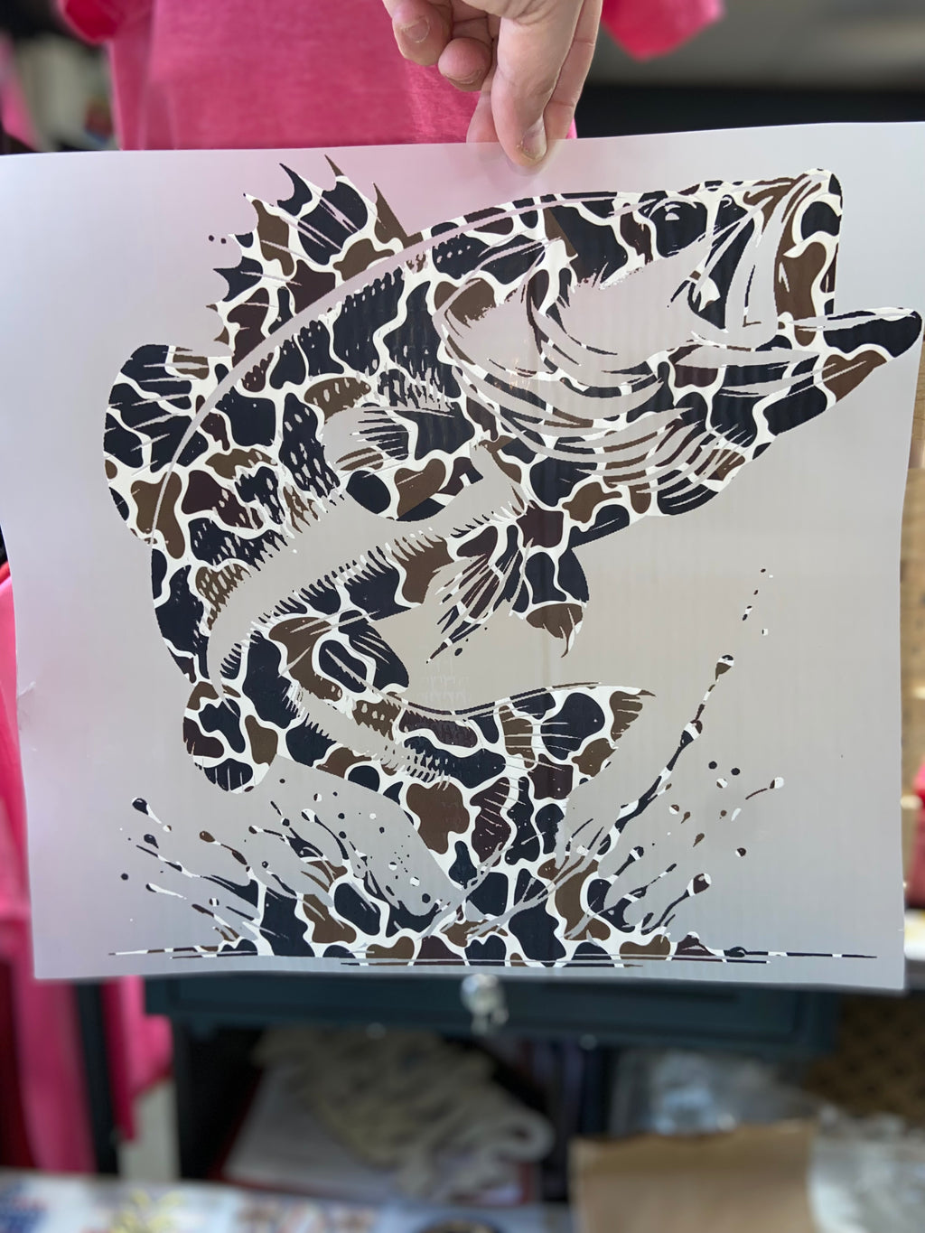 Quick Ship Duck Camo Fish T-shirt