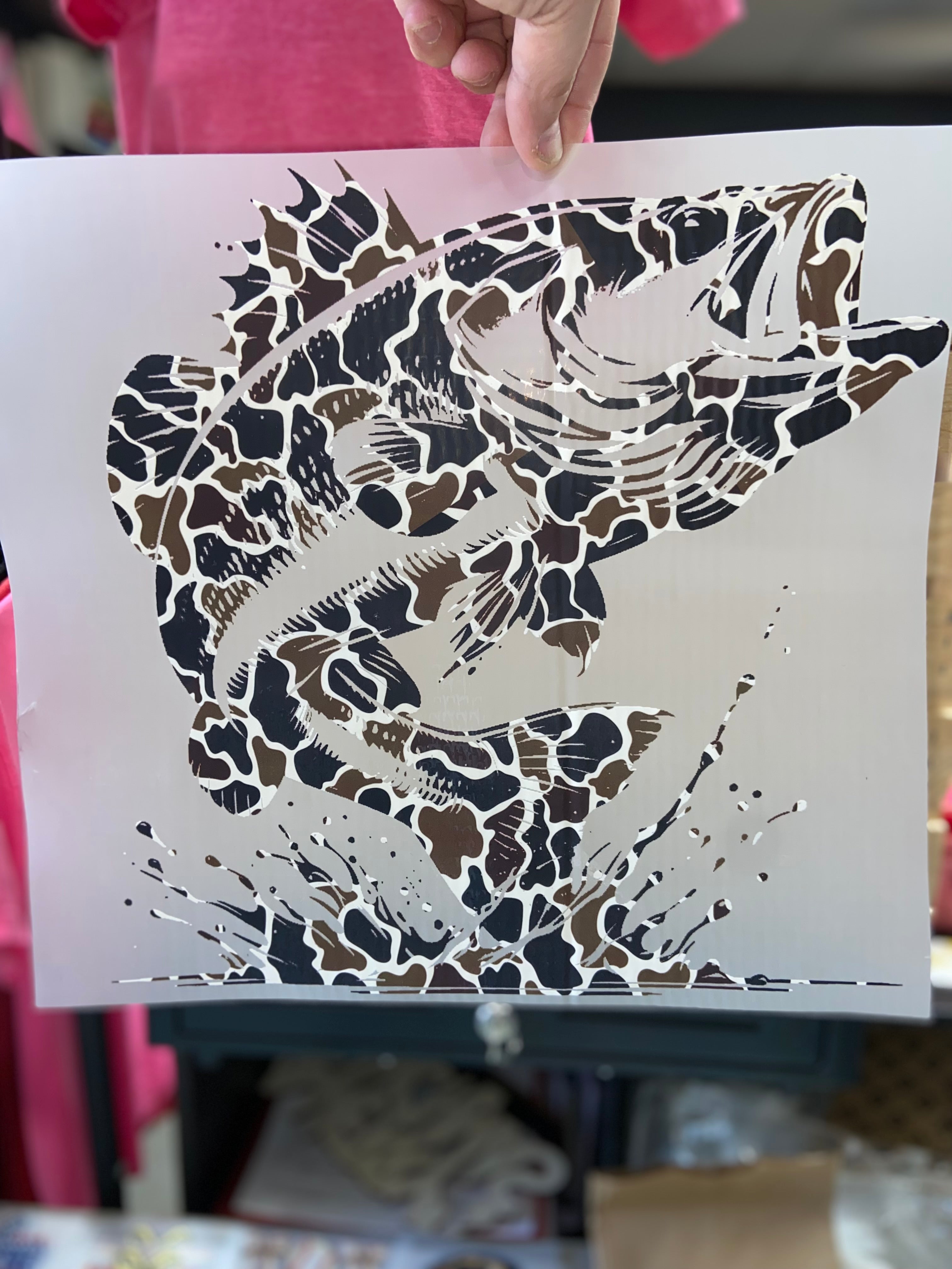 Quick Ship Duck Camo Fish T-shirt