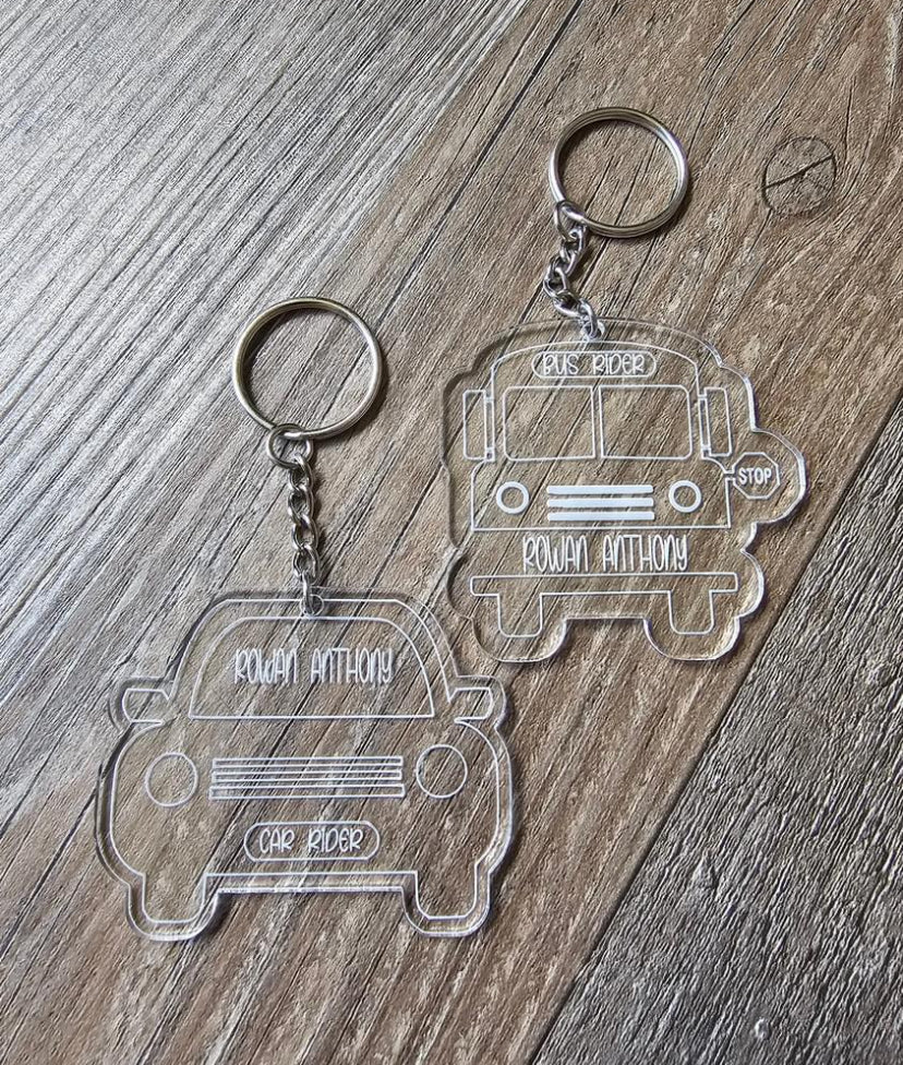 Car Rider Tag Customizable School Bus or Car Rider Tags Custom Preorder – sbbcustoms
