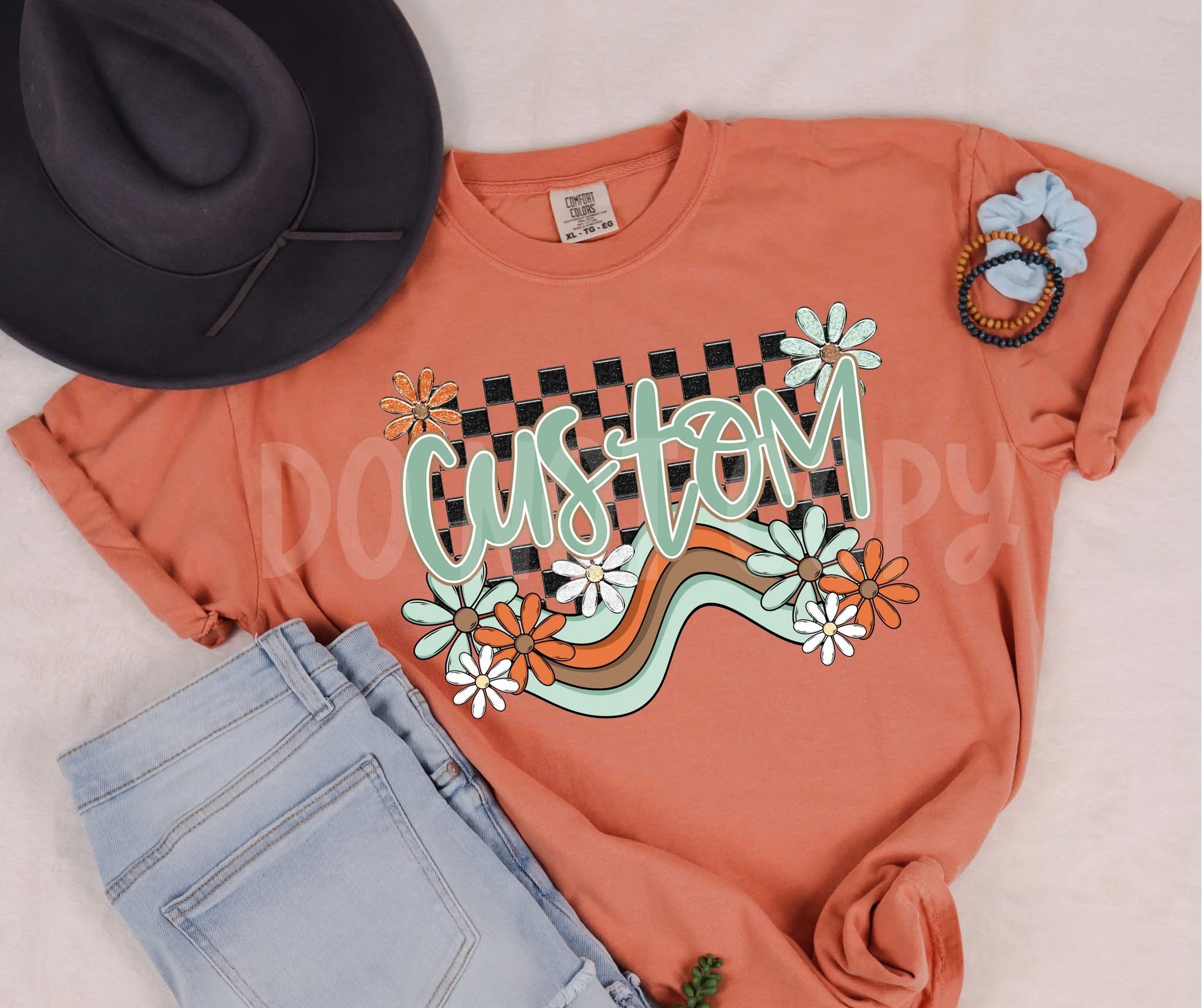 Custom Groovy Name Comfort Color T-Shirt