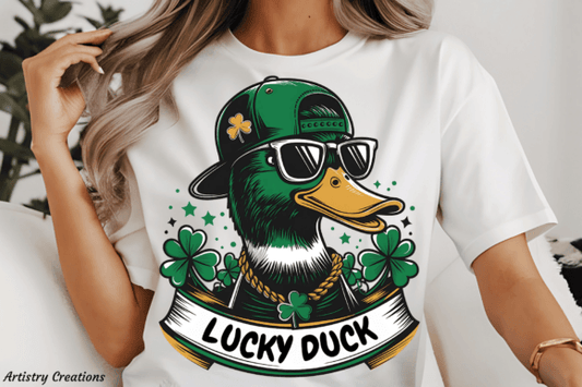 Lucky Duck St Patricks Baby, Toddler, Youth Short Sleeve Shirt