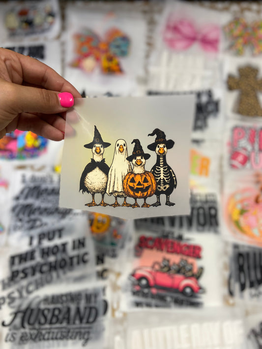 Halloween Geese DTF Trucker Hat Patch Only