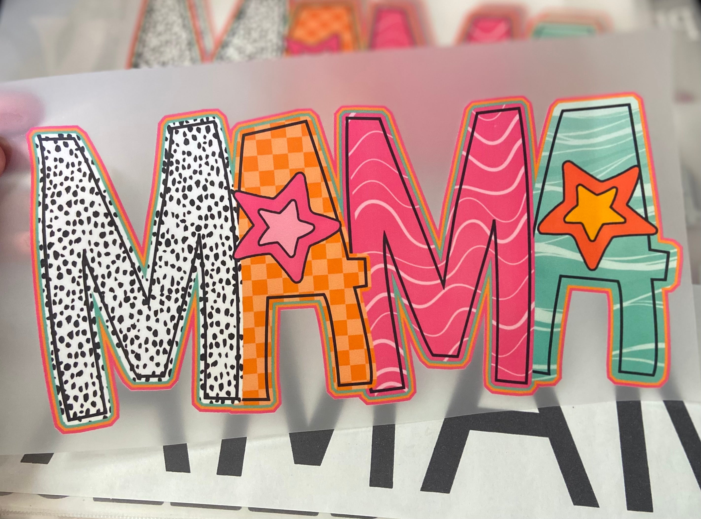Quick Ship Dots & Stars Mama T-shirt
