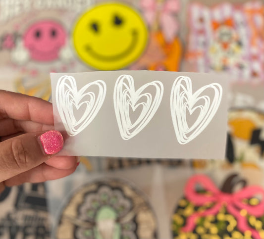 Three Hearts DTF Trucker Hat Patch Only