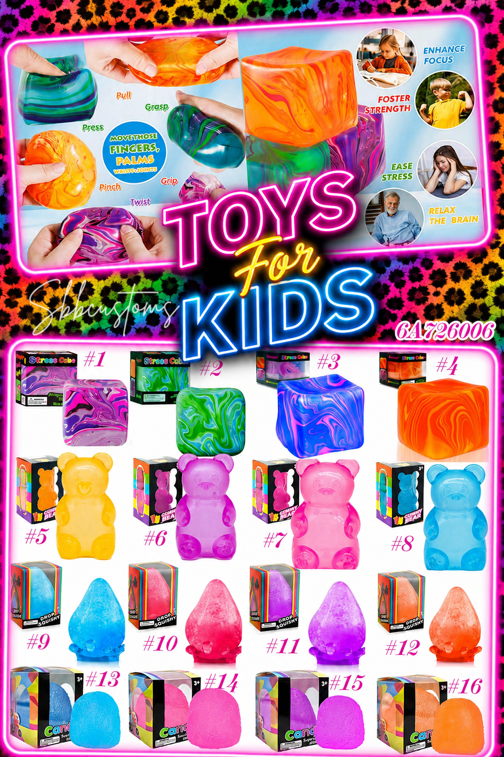 Squishy Sugar Sensory Toys PREORDER ETA LATE JUNE-EARLY JULY