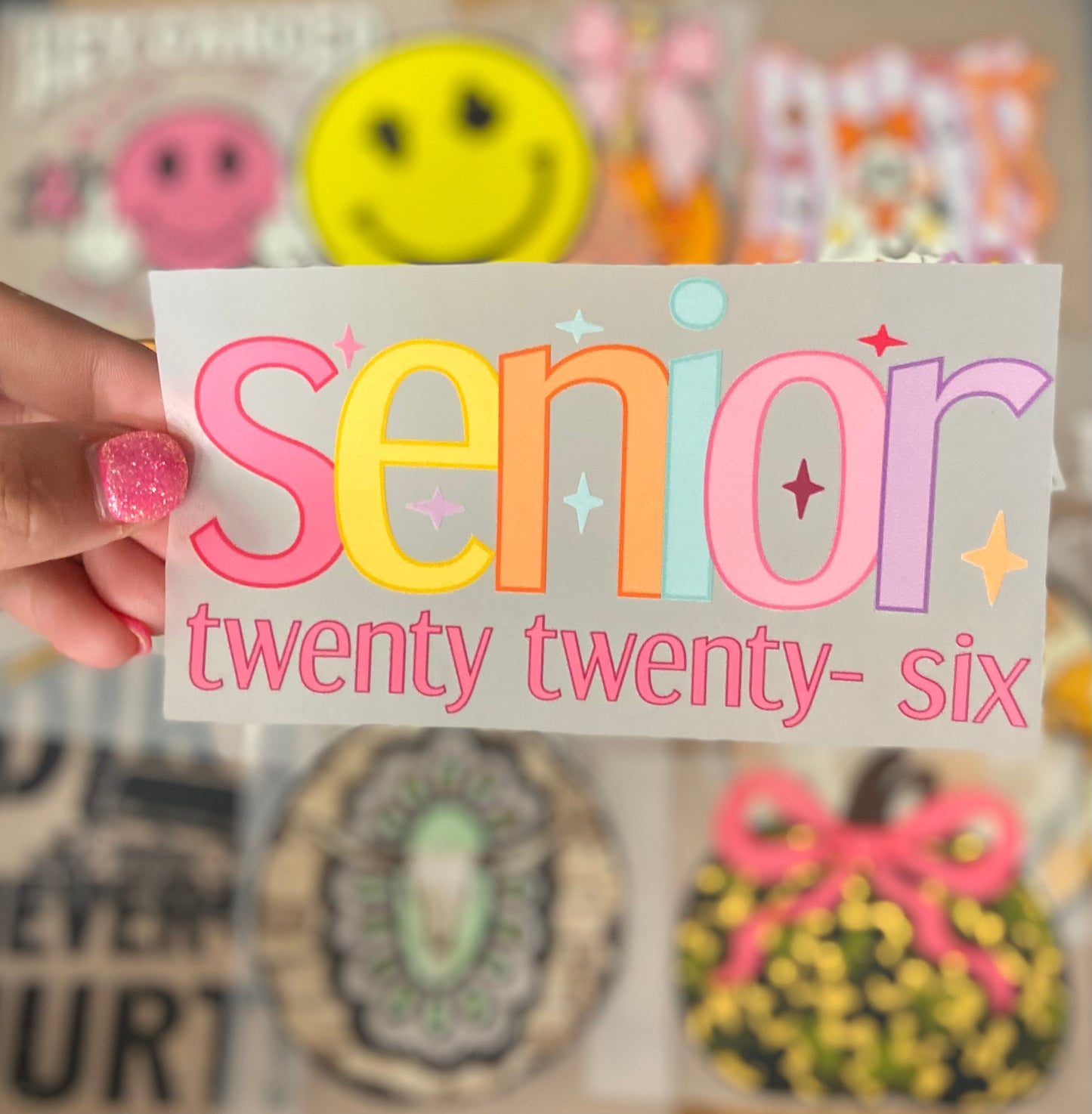 Senior Twenty Twenty Six DTF Trucker Hat Patch Only