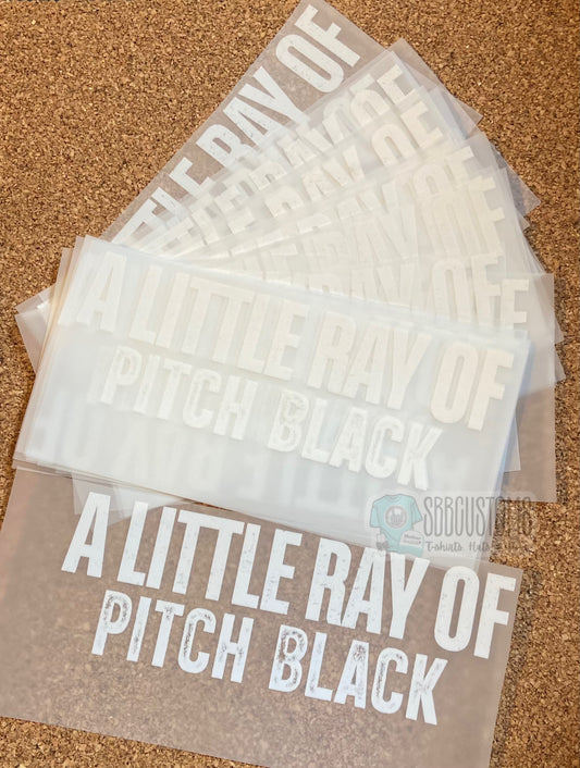 Ray Of Pitch Black DTF Trucker Hat Patch Only