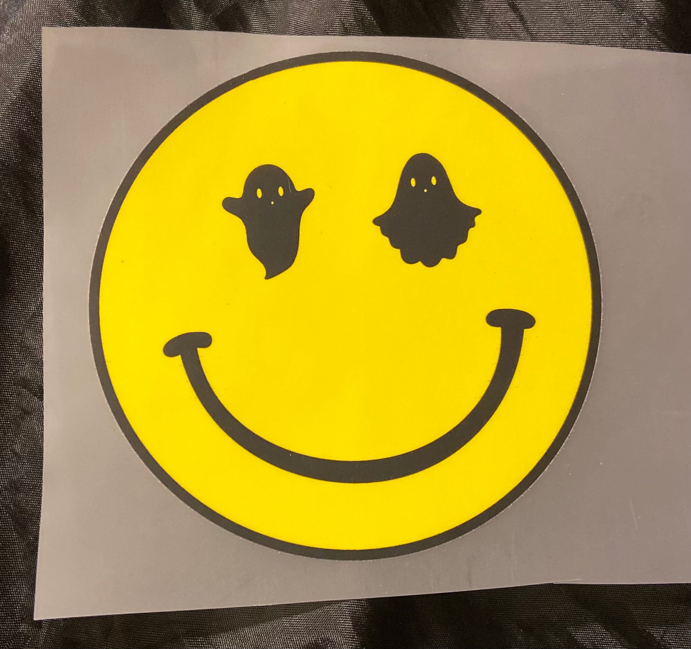 Ghost Emoji DTF Trucker Hat Patch Only