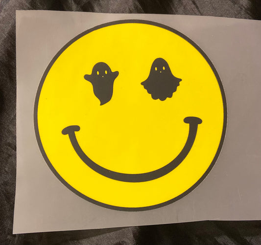 Ghost Emoji DTF Trucker Hat Patch Only