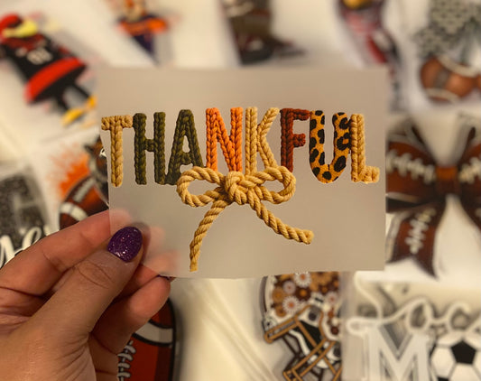 Thankful DTF Trucker Hat Patch Only