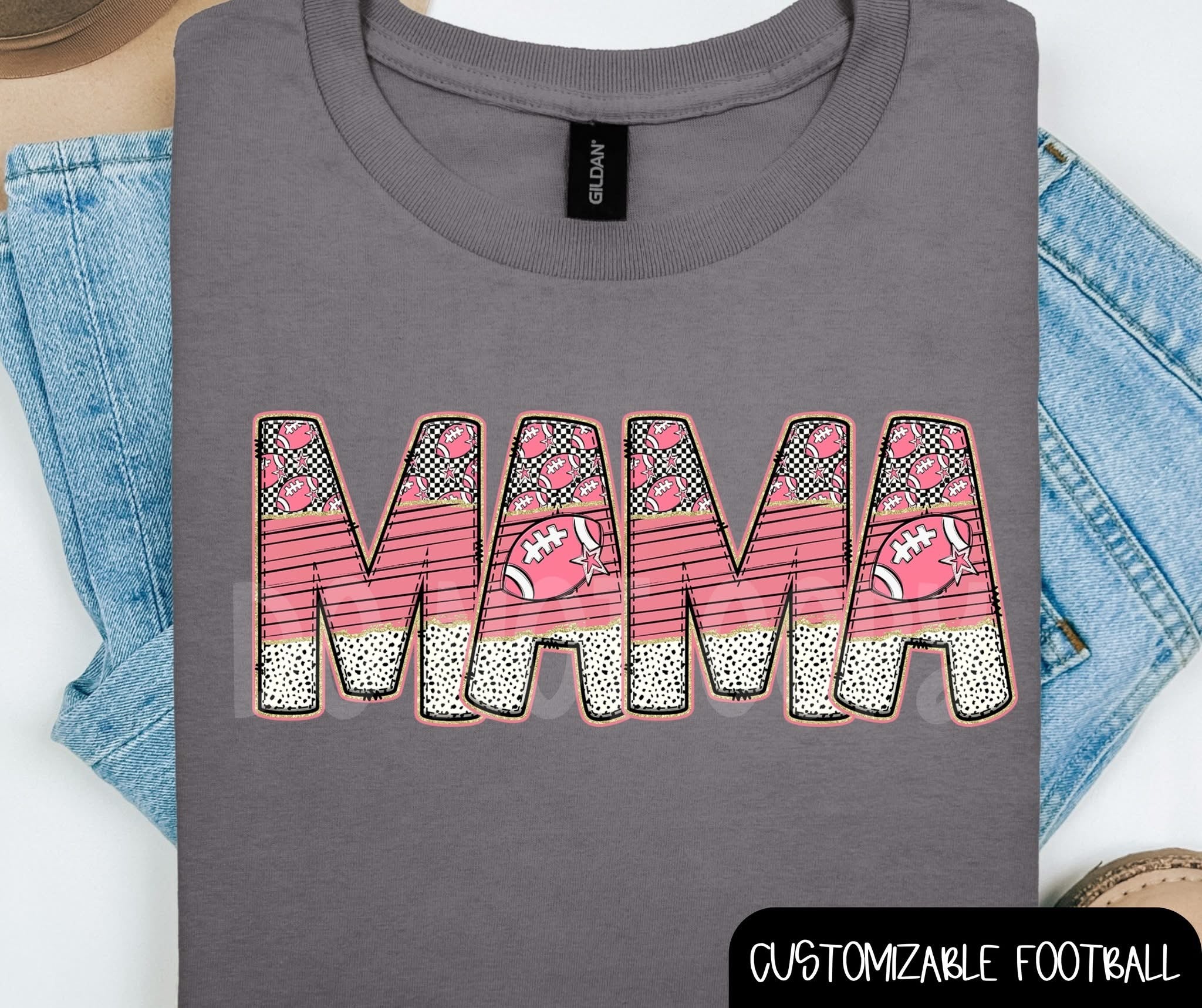 Custom Pink Sport Name Comfort Color T-Shirt