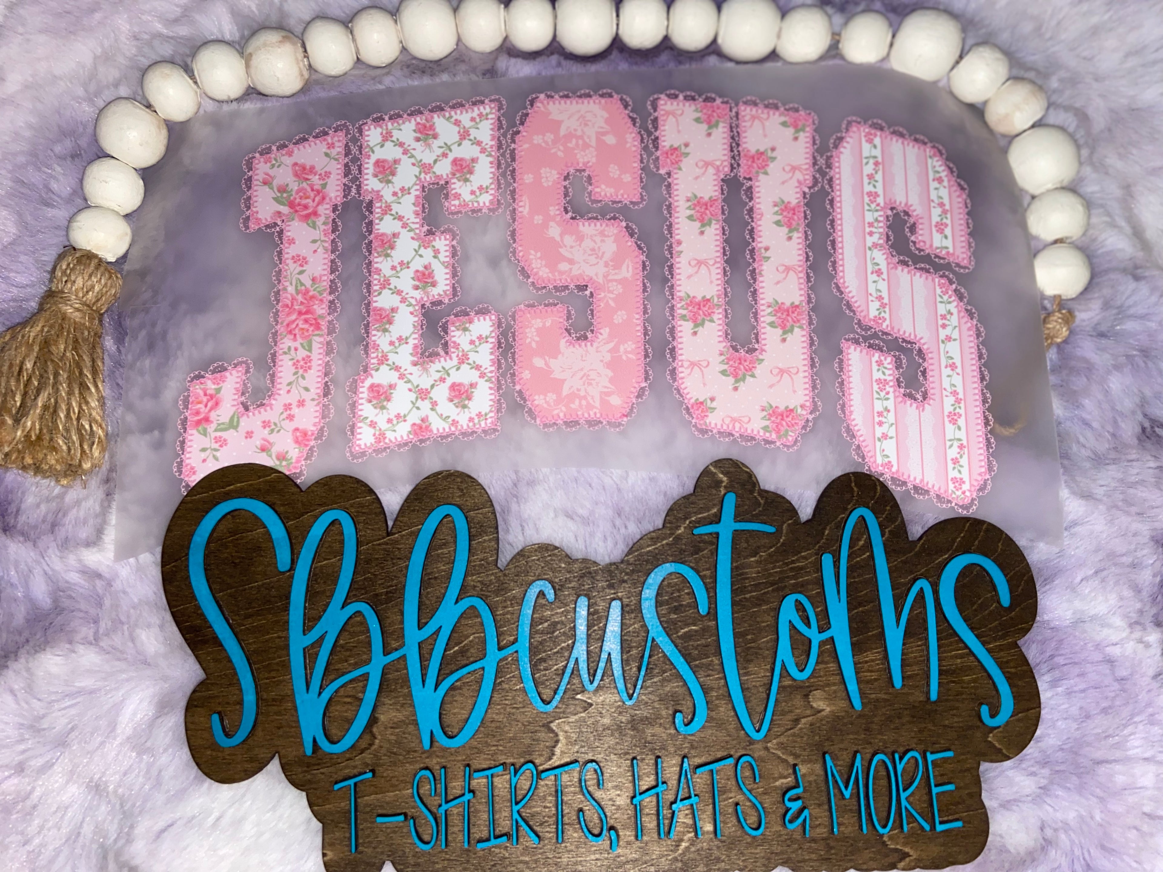 Quick Ship Jesus Pink Lace T-shirt