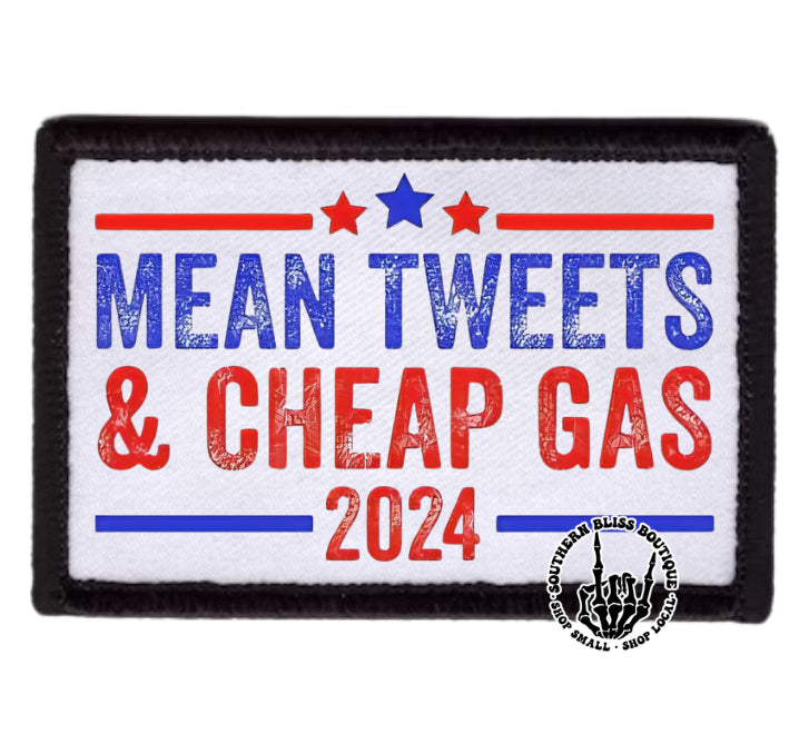 Mean Tweets & Cheap Gas 2024 Trucker Hat Patch Only