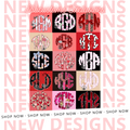 Custom Valentines Monogram Adult T-shirt
