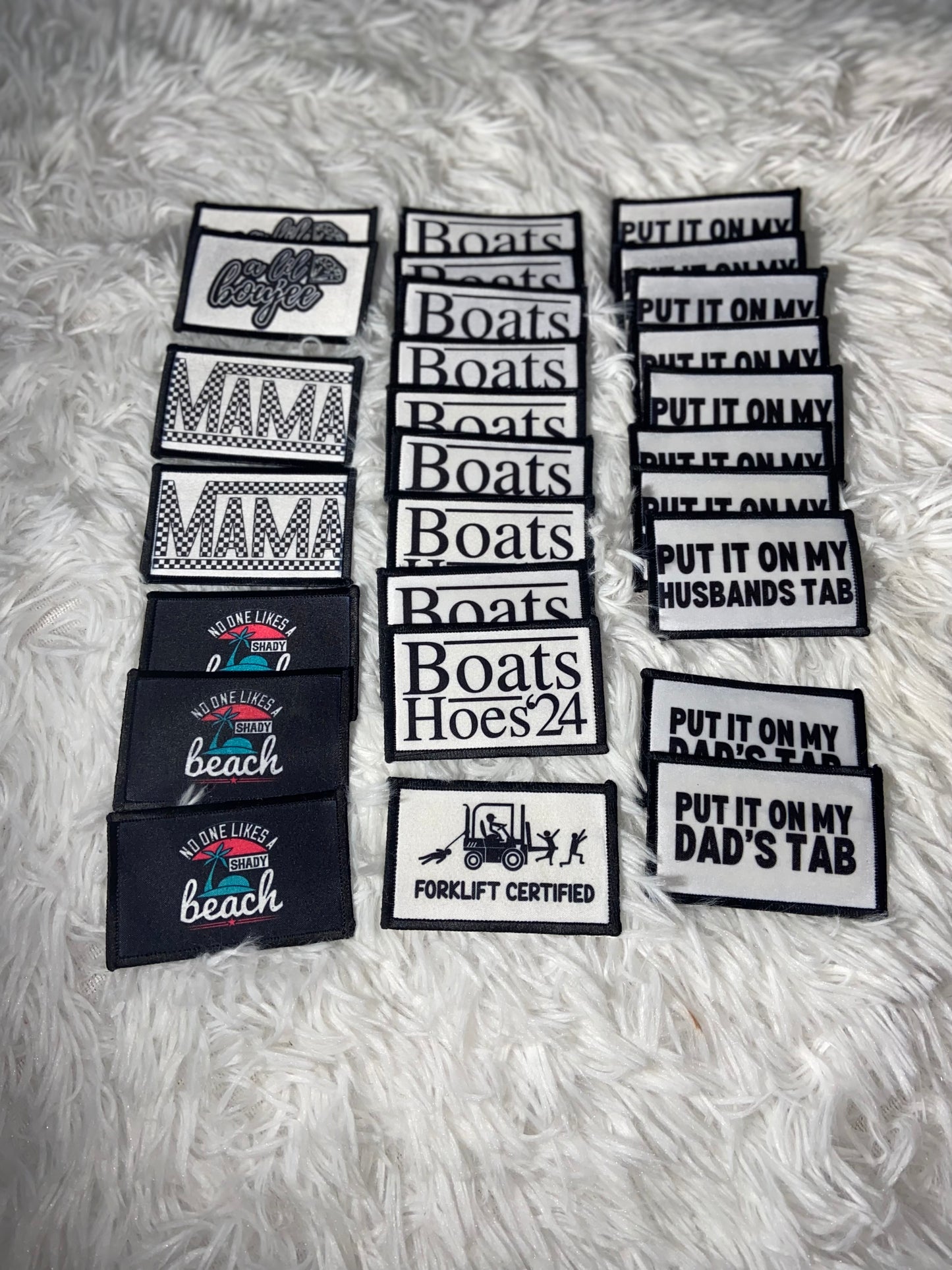 Mama Purple Pastel Trucker Hat Iron On Patch Only