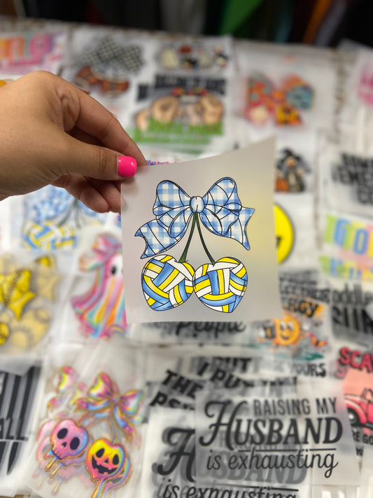 Volleyball Cherries DTF Trucker Hat Patch Only