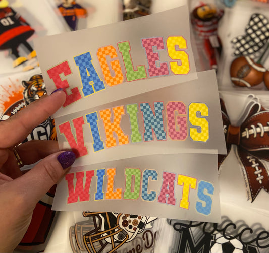 Team Checkered DTF Trucker Hat Patch Only