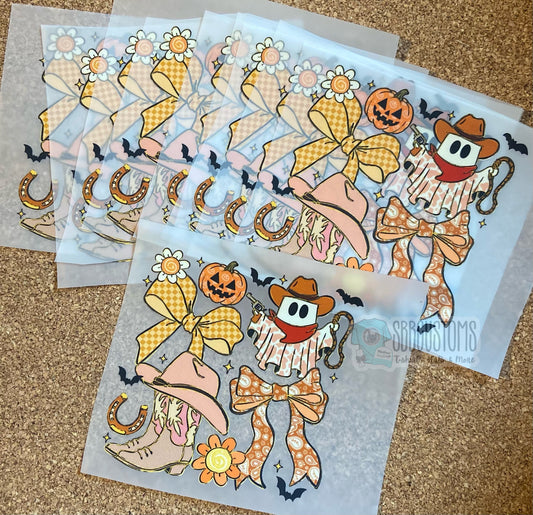 Halloween Western Collage DTF Trucker Hat Patch Only