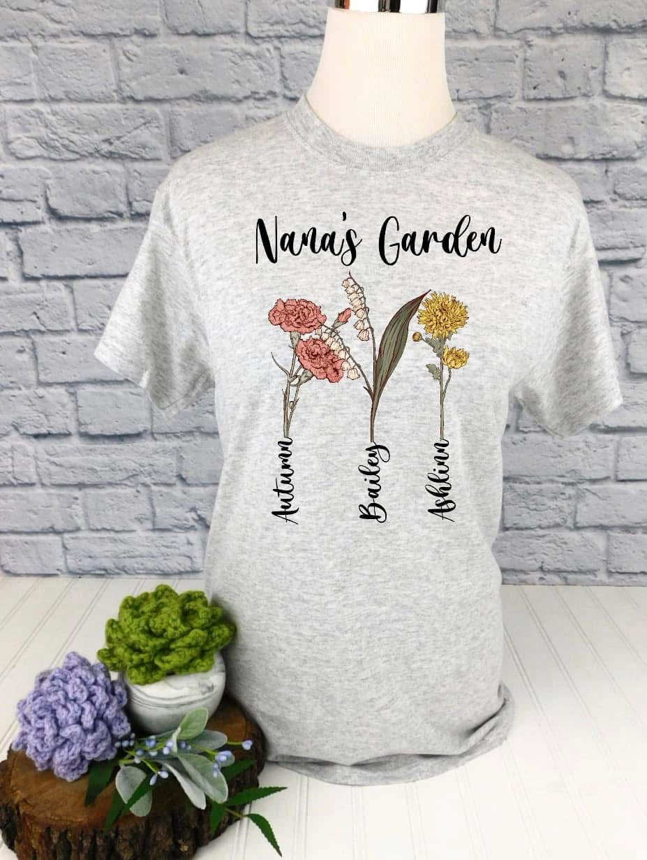 Nana’s Garden Custom Comfort Color T-Shirt