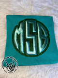 Monogram Metallic Puff With Glitter Offset T-Shirt
