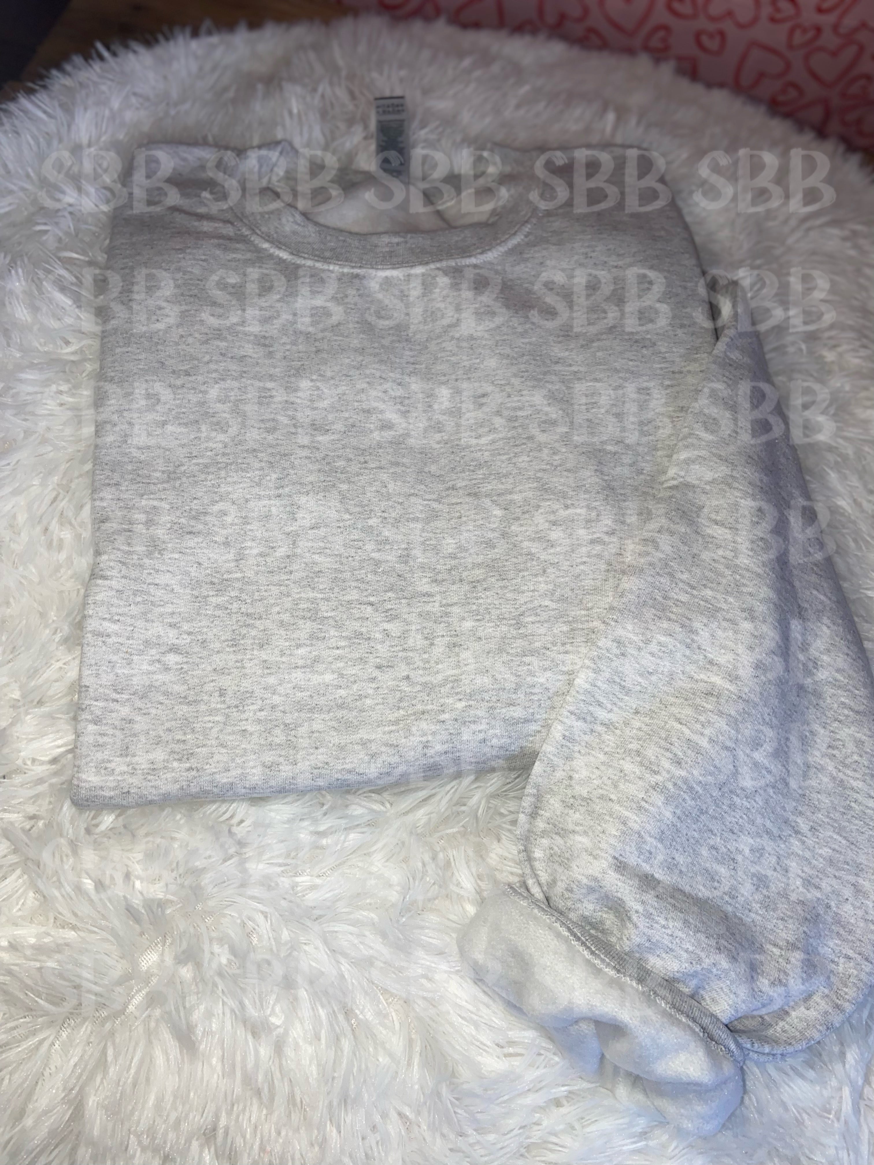 Quick Ship Choose Custom Design Grey Sweatshirt