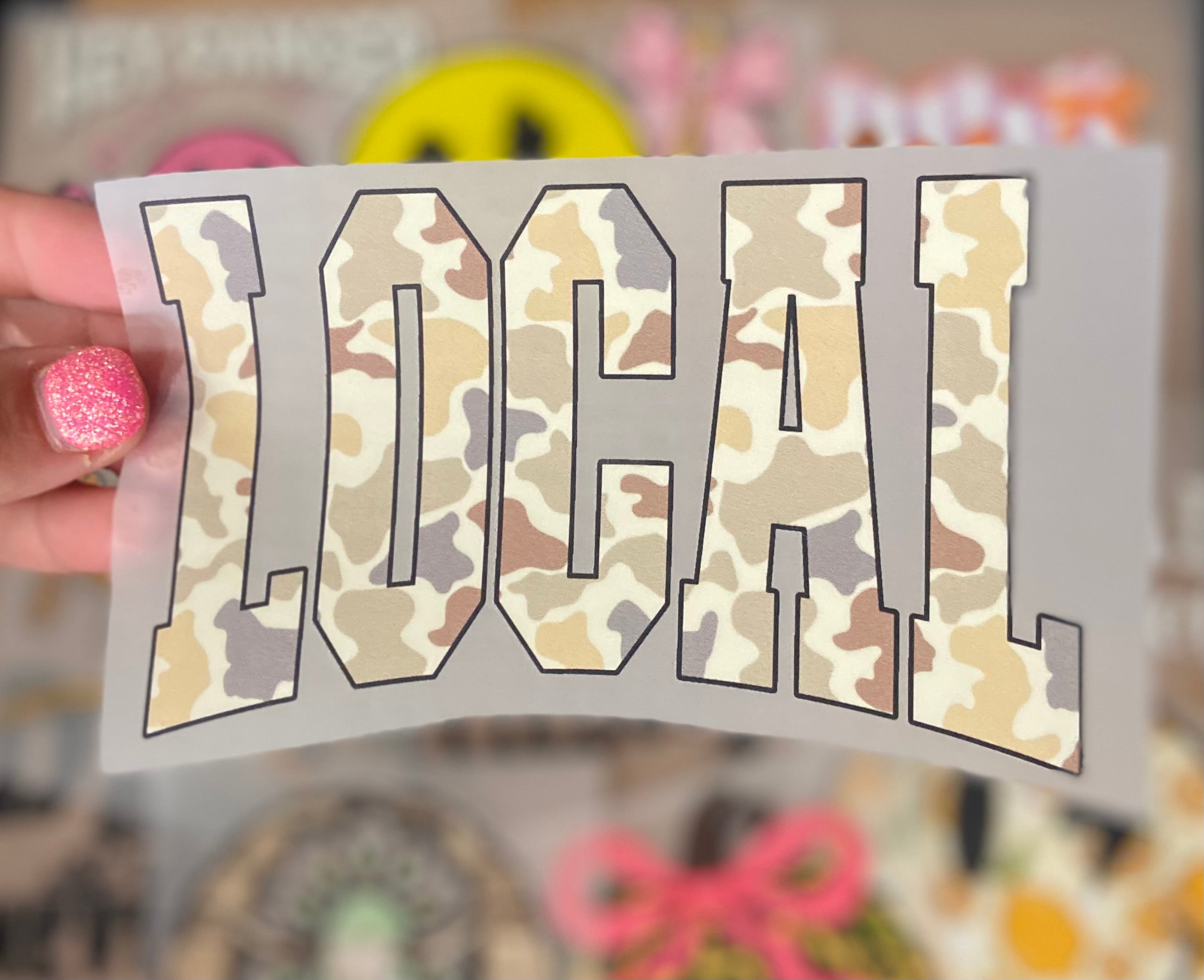 Local Duck Camo DTF Trucker Hat Patch Only