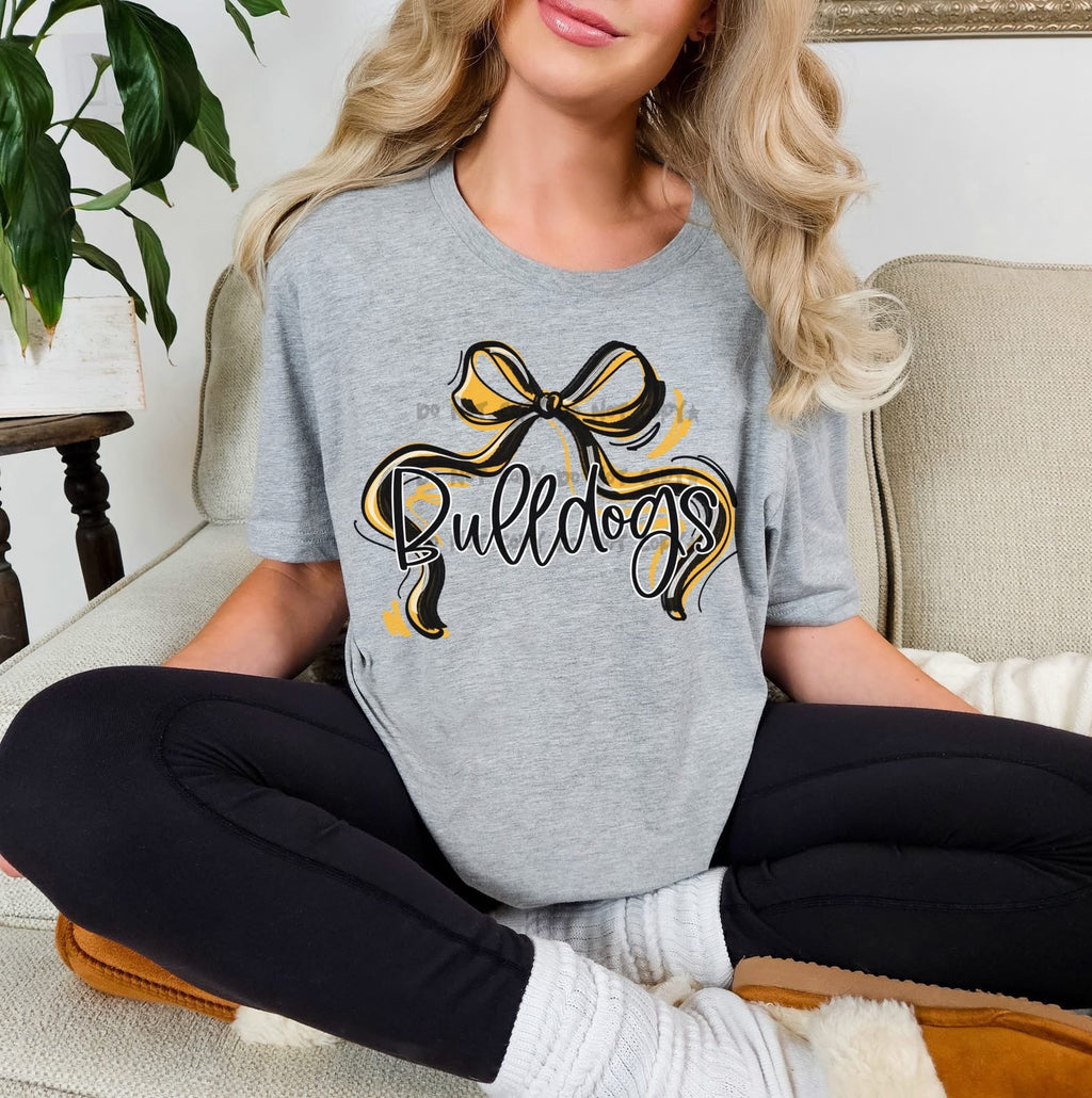 Color Bow Team Name Custom Comfort Color T-Shirt