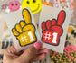 Foam Finger #1 DTF Trucker Hat Patch Only