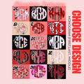 Custom Valentine Monogram DTF Print Only