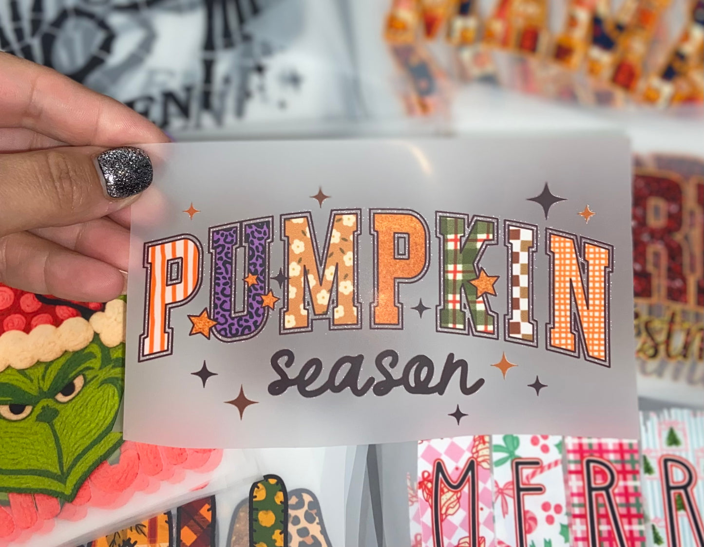 Pumpkin Season DTF Trucker Hat Patch Only