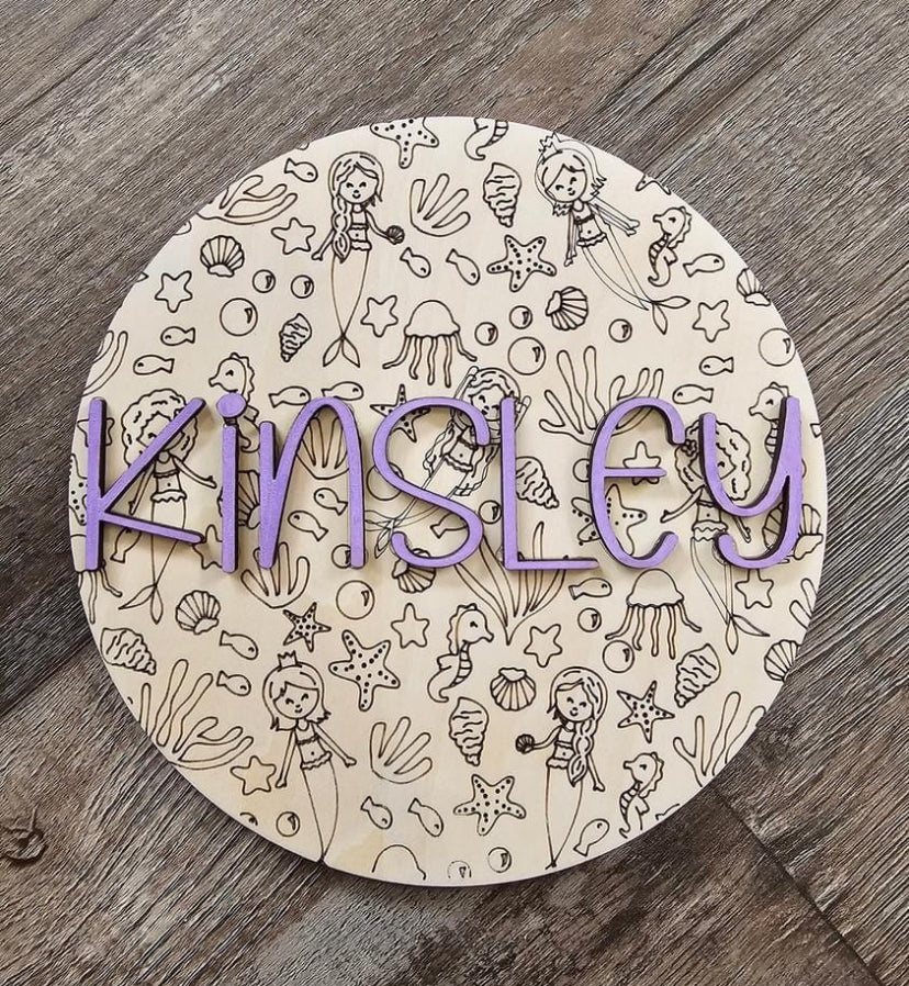 Engraved 7in Name Round Custom Preorder