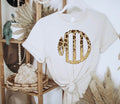 Cheetah and Gold Monogram Comfort Color T-Shirt