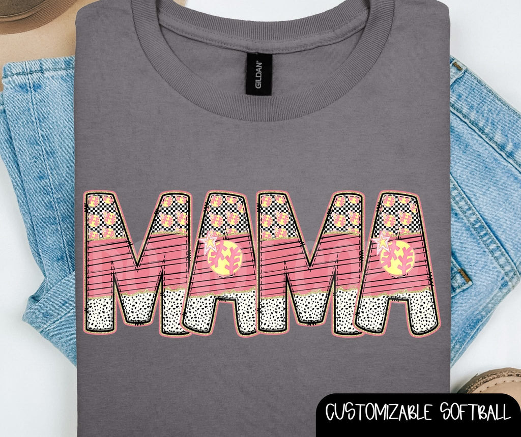 Custom Pink Sport Name Comfort Color T-Shirt
