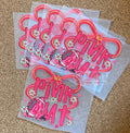 Pink Out Football DTF Trucker Hat Patch Only