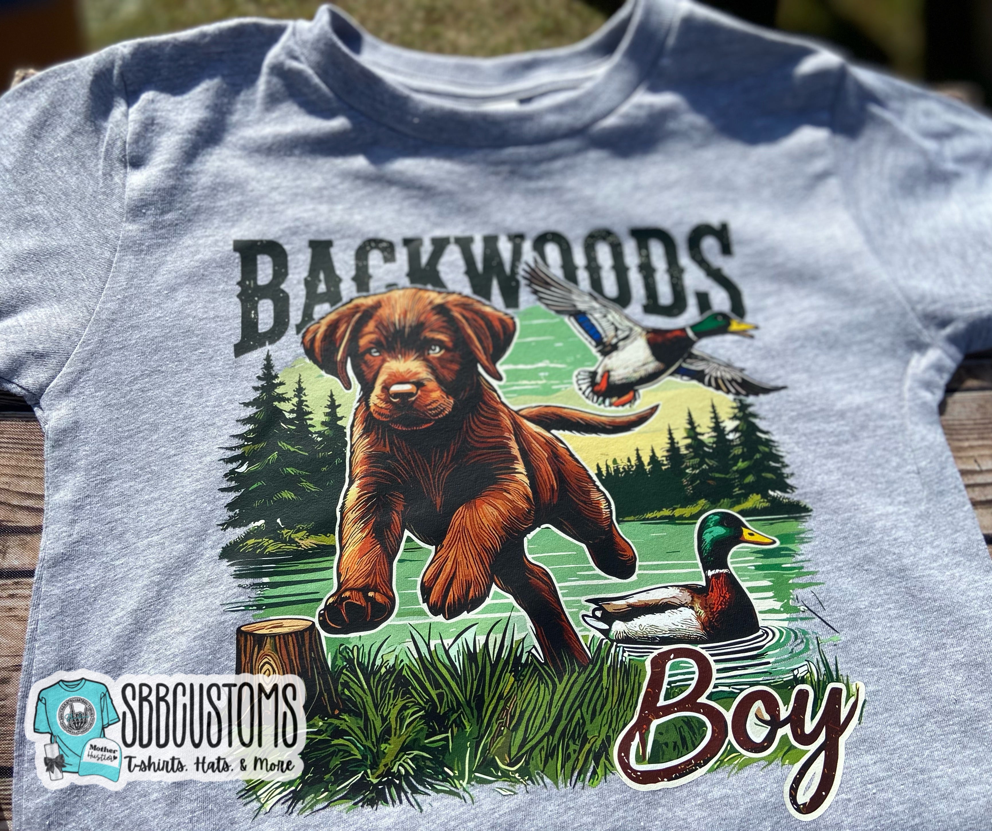Backwoods Boy Baby, Toddler, Youth Short Sleeve Shirt