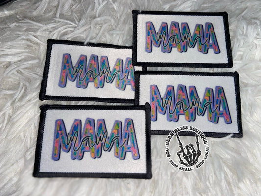 Mama Purple Pastel Trucker Hat Iron On Patch Only