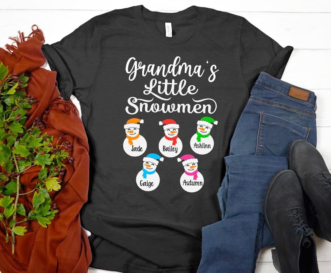 Grandma’s Snowmen Custom Comfort Color T-Shirt