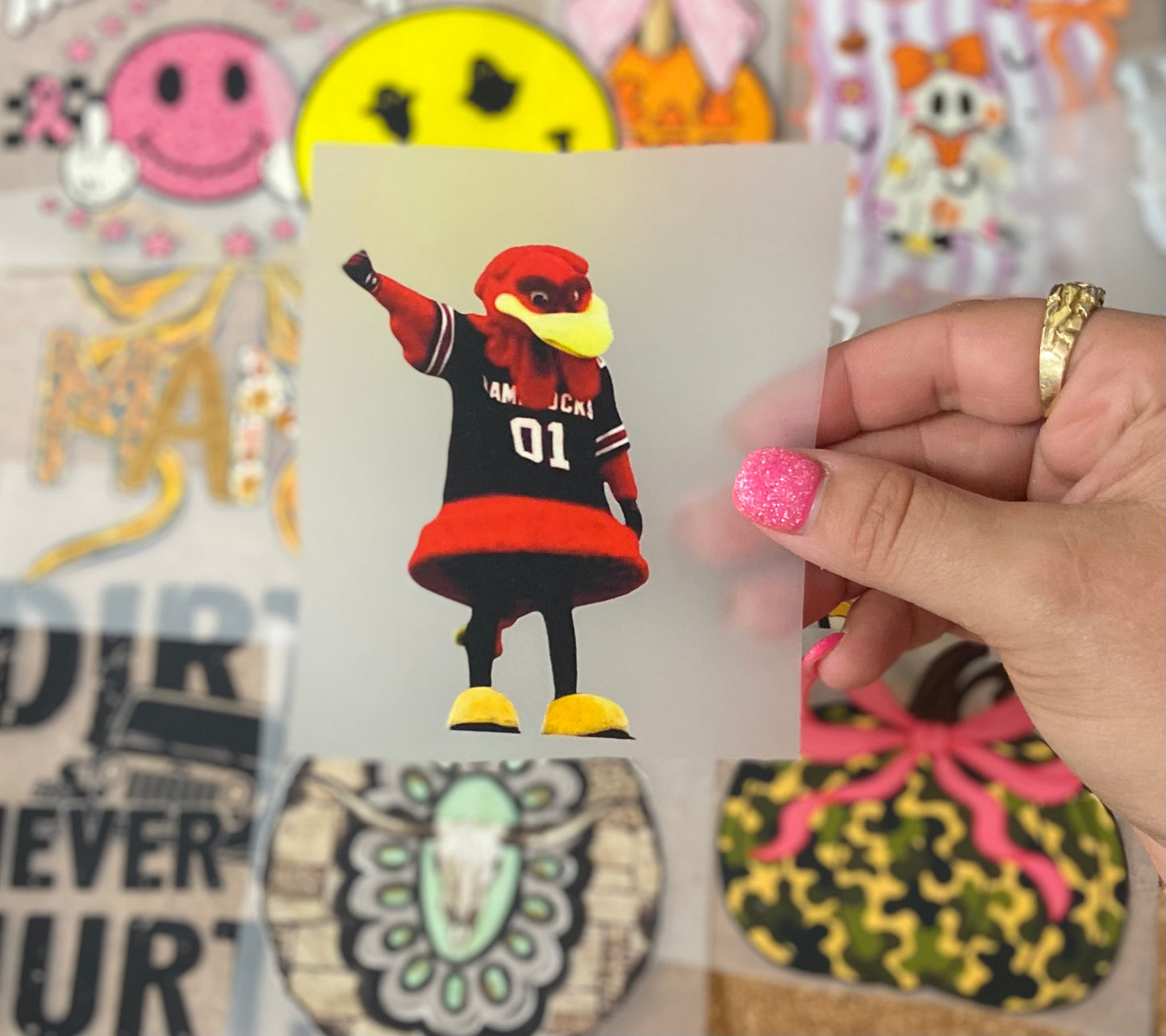 Football Mascots DTF Trucker Hat Patch Only