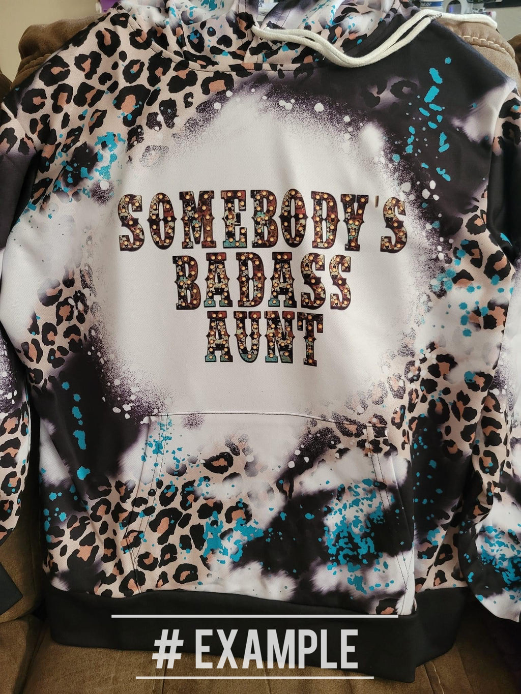 Leopard Printed Bleached Hoodies