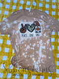Peace Love Fall Bleached Tee